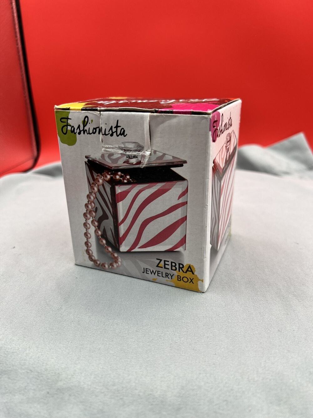 Fashionista Zebra Jewelry Box NIB Unique Storage Organizer